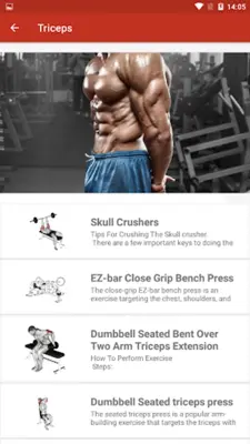 Bodybuilding Workouts Program android App screenshot 5